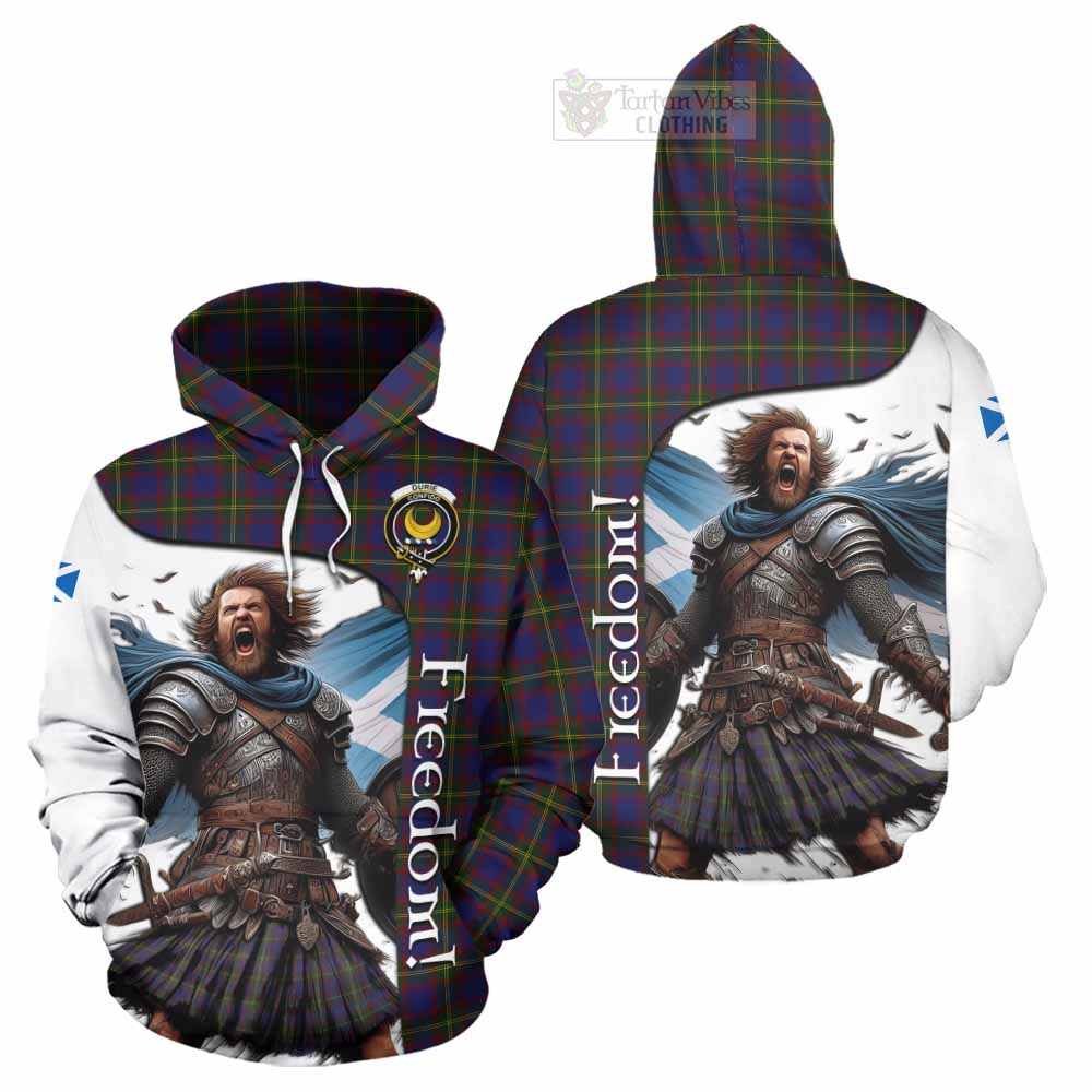 Tartan Vibes Clothing Durie Crest Tartan Hoodie Inspired by the Freedom of Scottish Warrior