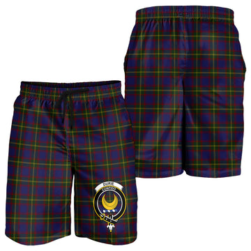 Durie Tartan Mens Shorts with Family Crest