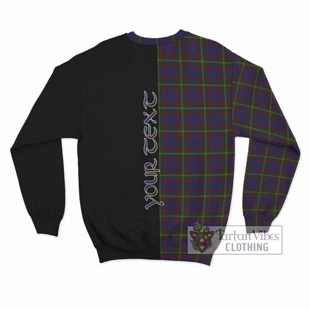 Durie Tartan Sweatshirt with Family Crest and Half Of Me Style - Tartanvibesclothing Shop