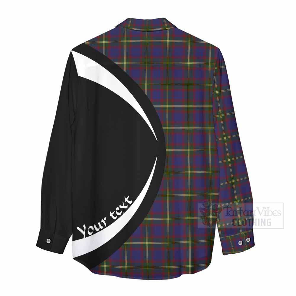 Tartan Vibes Clothing Durie Tartan Women's Casual Shirt with Family Crest Circle Style