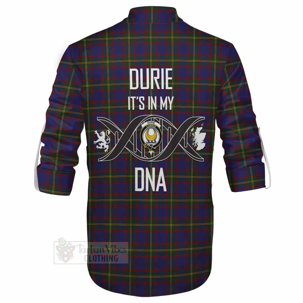 Tartan Vibes Clothing Durie Tartan Ghillie Kilt Shirt with Family Crest DNA In Me Style