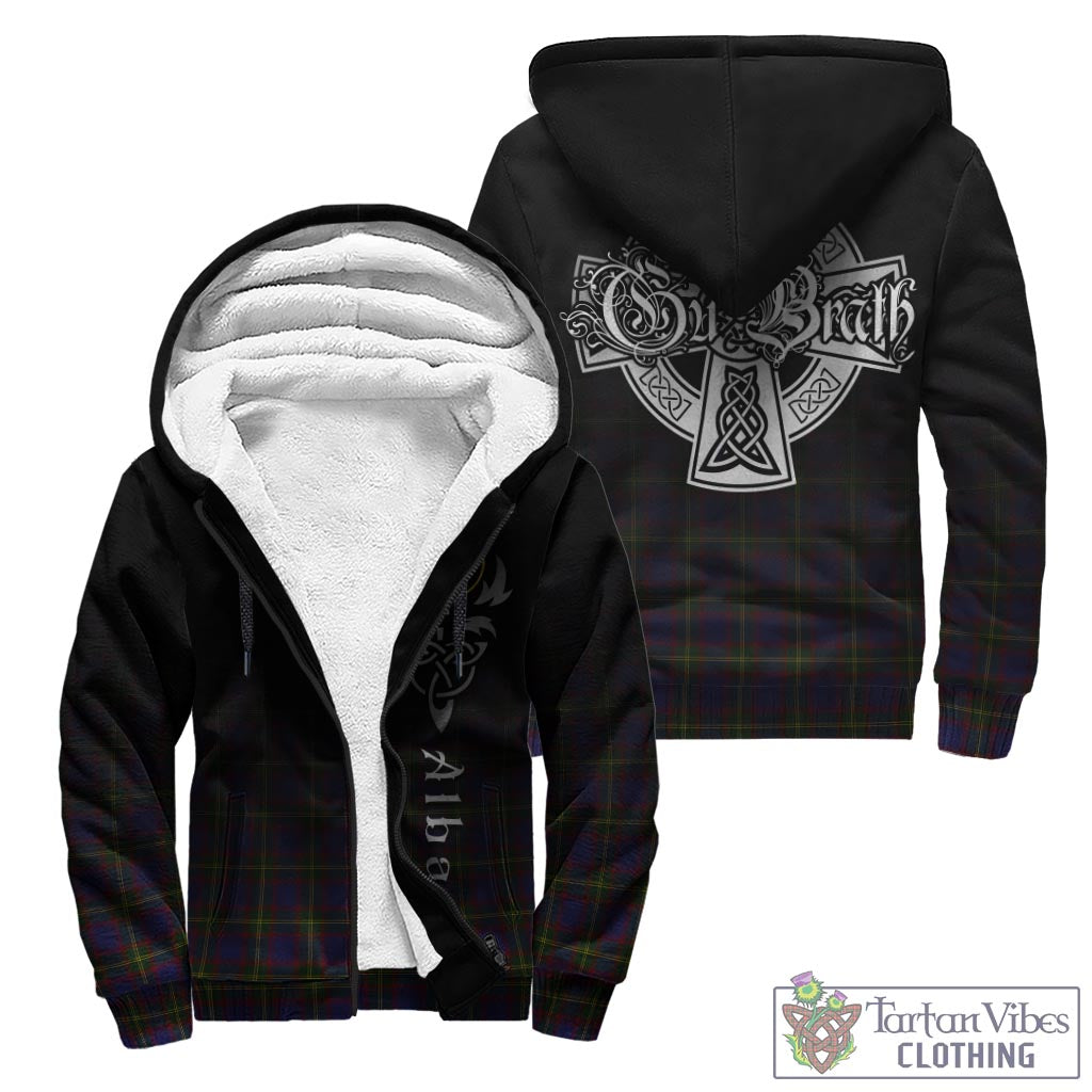 Tartan Vibes Clothing Durie Tartan Sherpa Hoodie Featuring Alba Gu Brath Family Crest Celtic Inspired