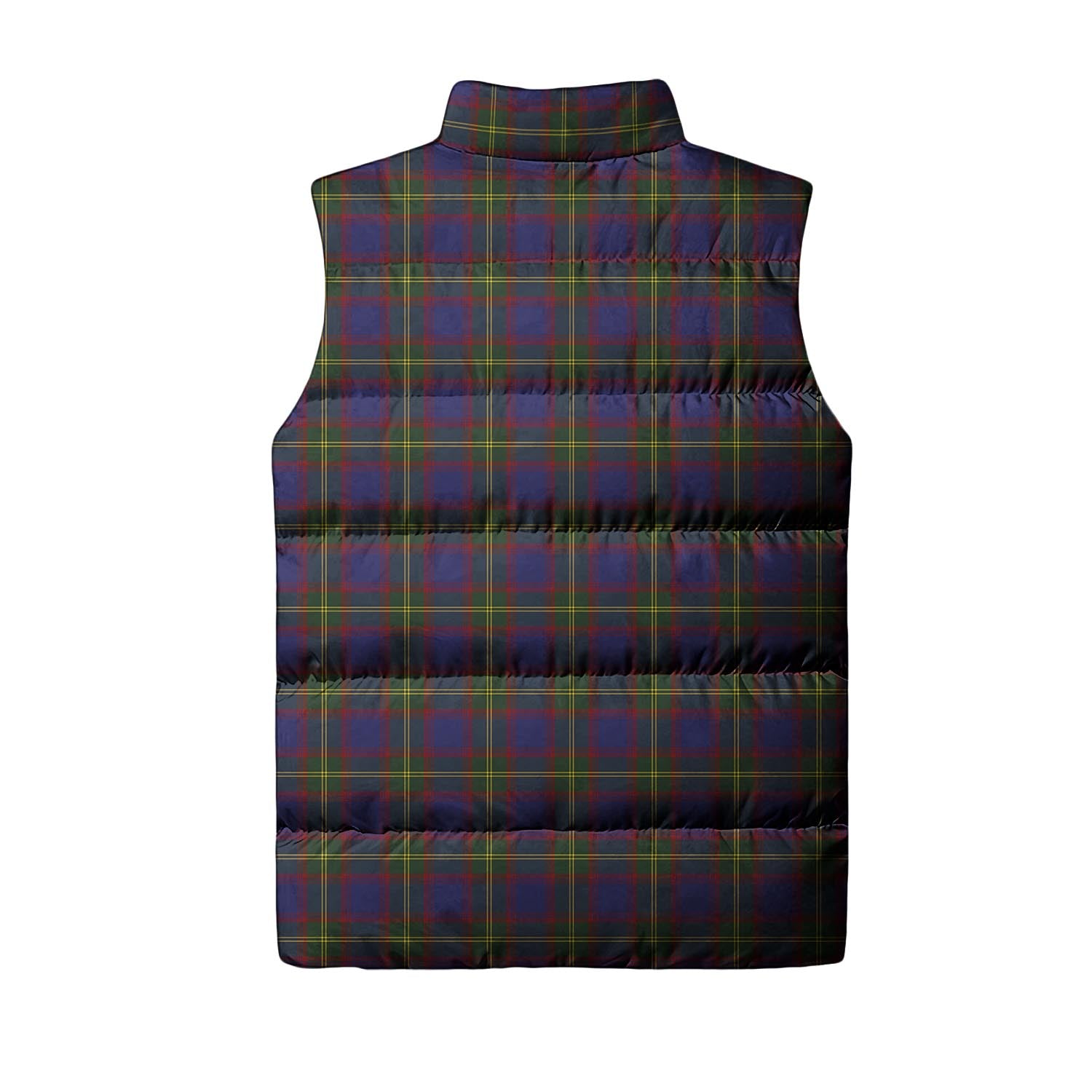 Durie Tartan Sleeveless Puffer Jacket with Family Crest - Tartanvibesclothing