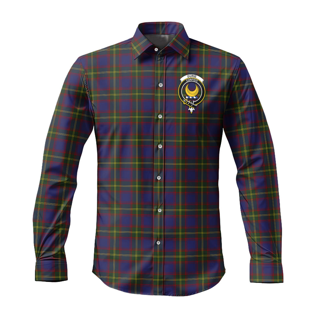 durie-tartan-long-sleeve-button-up-shirt-with-family-crest