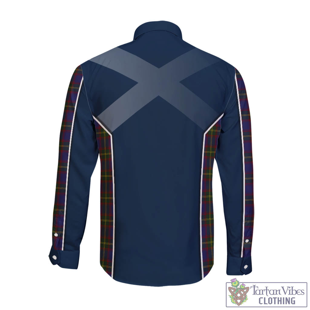 Tartan Vibes Clothing Durie Tartan Long Sleeve Button Up Shirt with Family Crest and Lion Rampant Vibes Sport Style