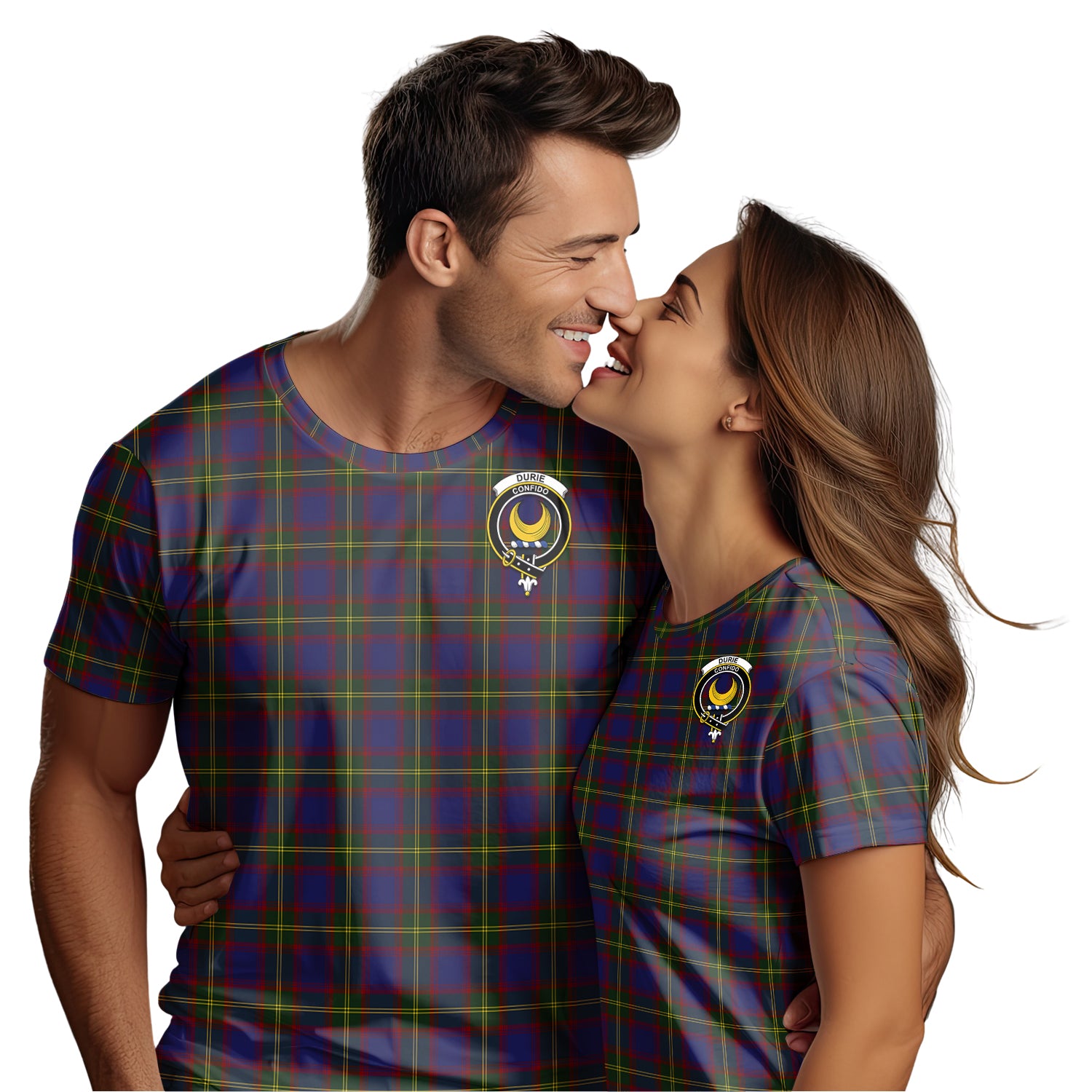 Durie Tartan T-Shirt with Family Crest - Tartan Vibes Clothing