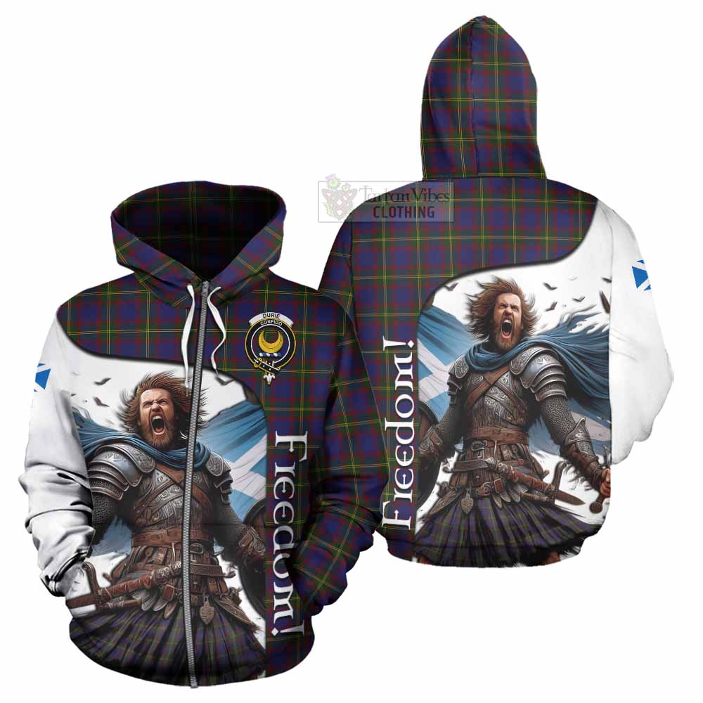 Tartan Vibes Clothing Durie Crest Tartan Hoodie Inspired by the Freedom of Scottish Warrior