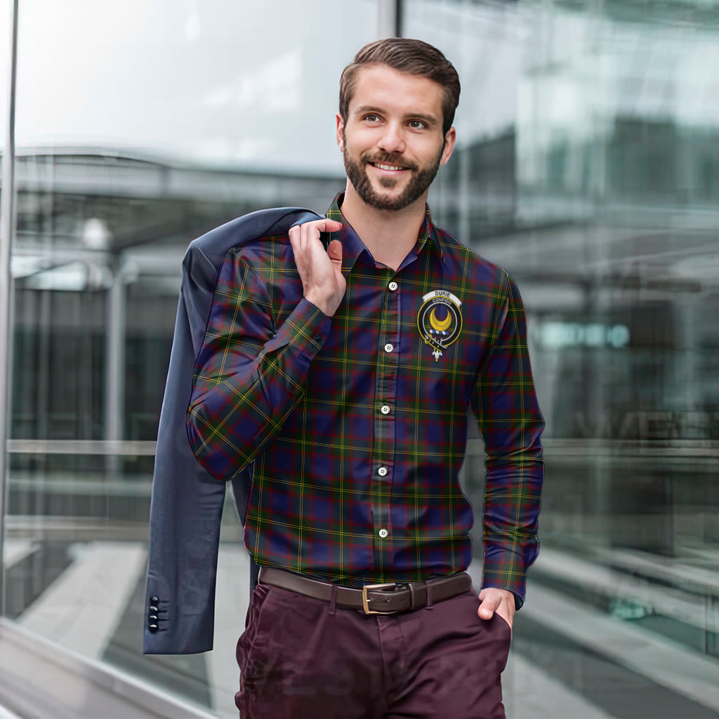 durie-tartan-long-sleeve-button-up-shirt-with-family-crest