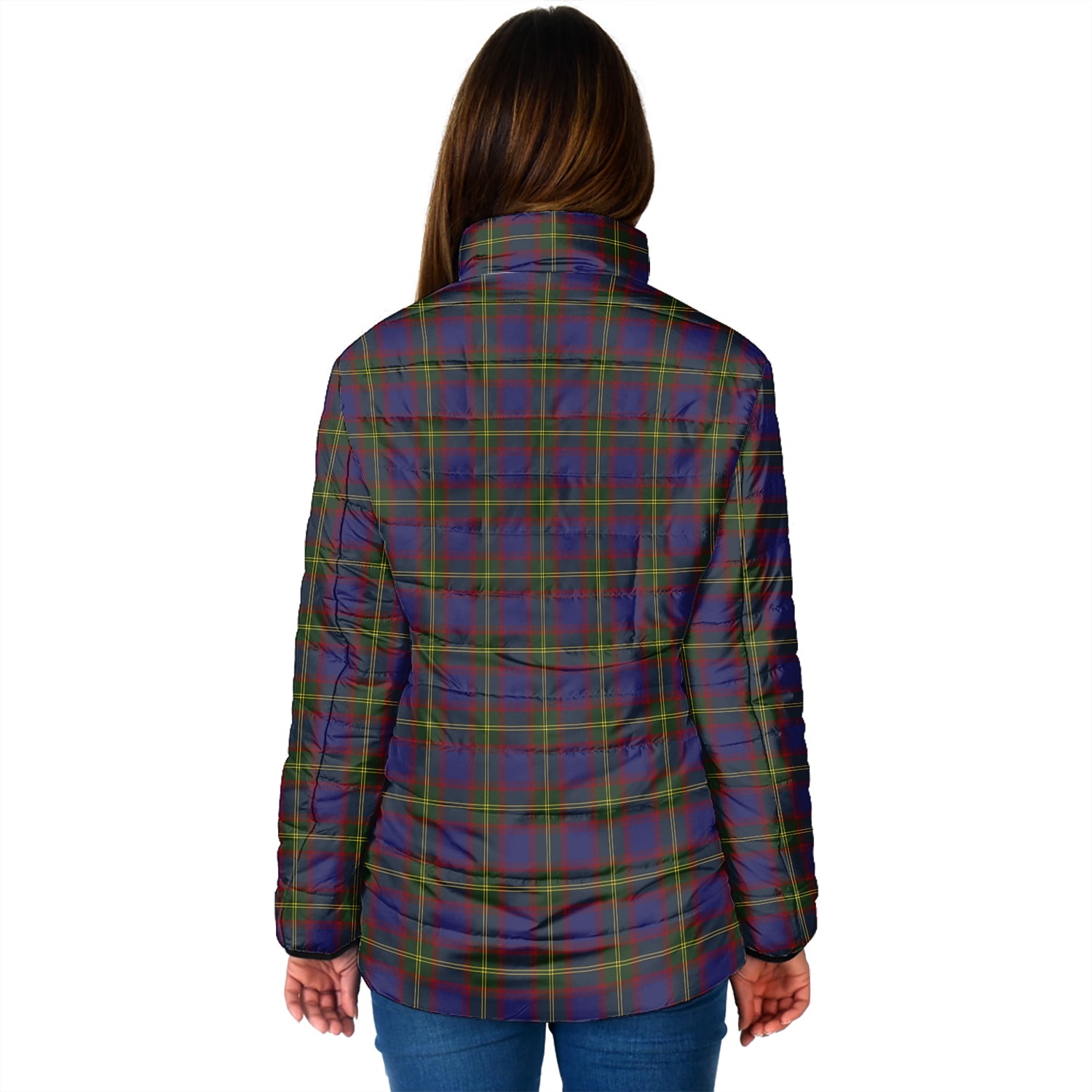 Durie Tartan Padded Jacket with Family Crest - Tartan Vibes Clothing