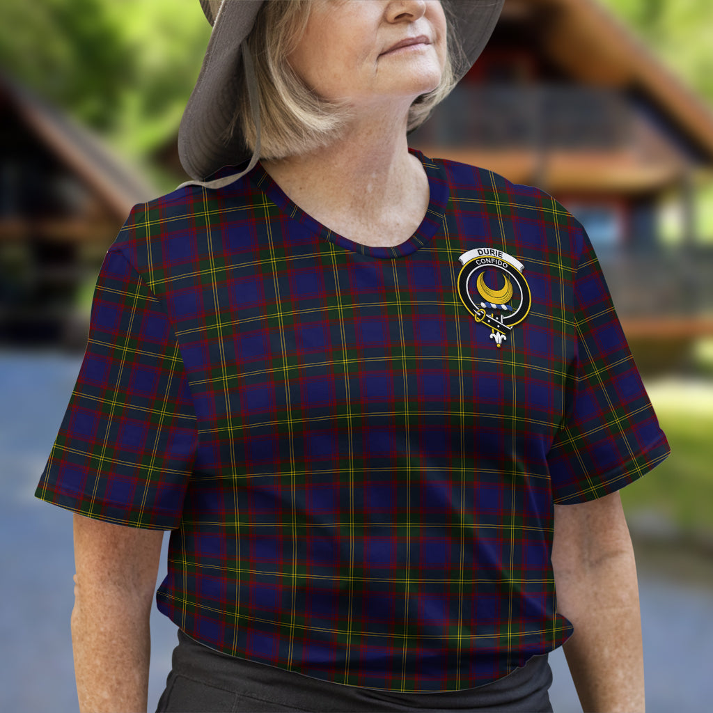 Durie Tartan T-Shirt with Family Crest - Tartan Vibes Clothing