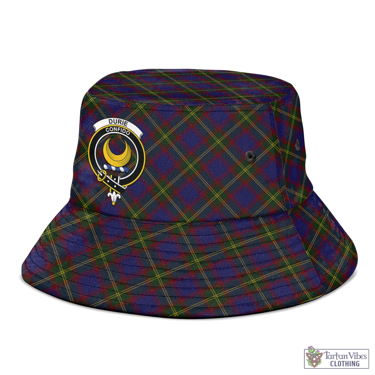 Durie Tartan Bucket Hat with Family Crest - Tartan Vibes Clothing