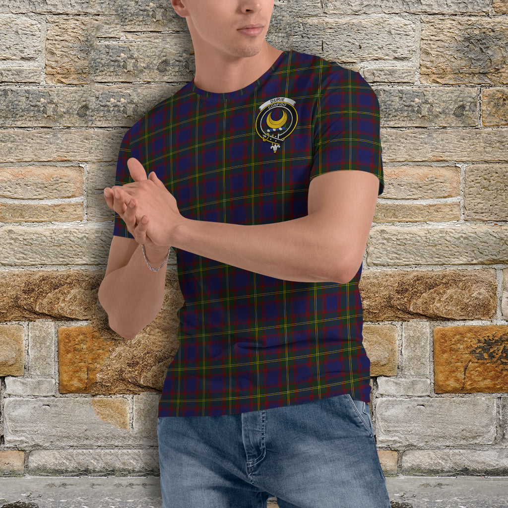 Durie Tartan T-Shirt with Family Crest - Tartan Vibes Clothing