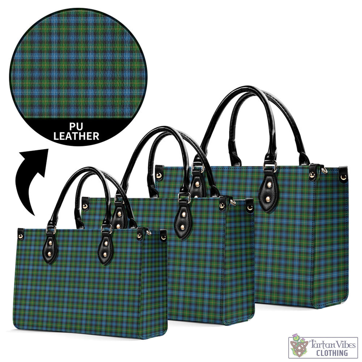 Dyce Tartan Luxury Leather Handbags - Tartan Vibes Clothing