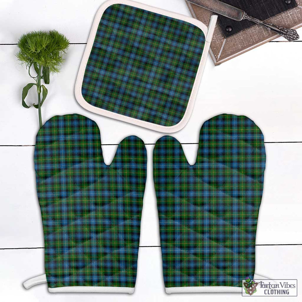 Dyce Tartan Combo Oven Mitt & Pot-Holder White - Tartan Vibes Clothing