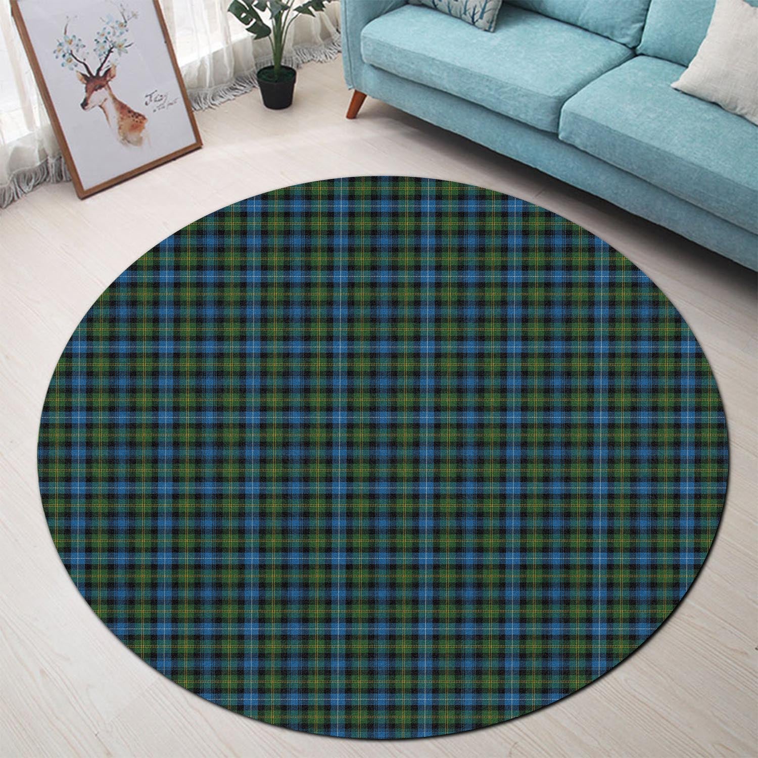 Dyce Tartan Round Rug - Tartanvibesclothing