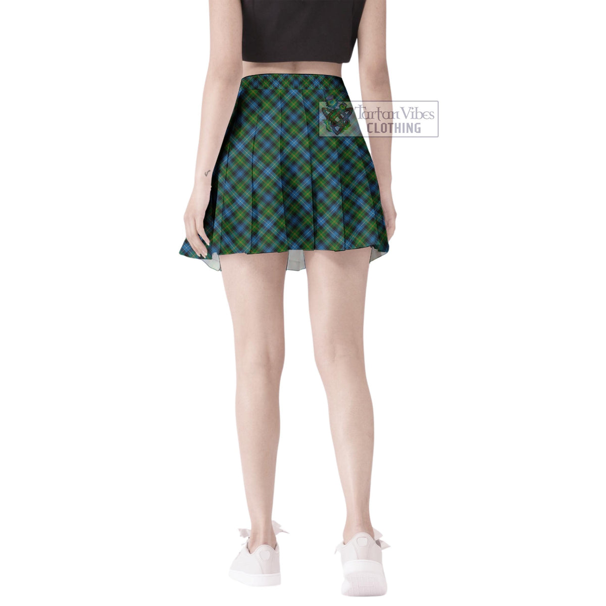 Dyce Tartan Women's Plated Mini Skirt Cross Style - Tartan Vibes Clothing