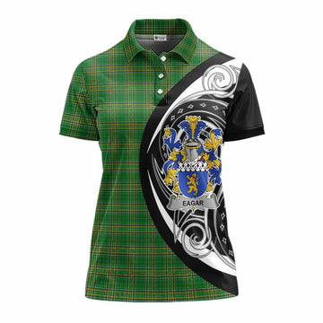 Eagar Irish Clan Women's Polo Shirt Celtic Circle Style Women - Tartan Vibes Clothing
