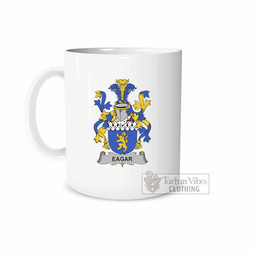 Eagar Irish Clan Coat of Arms Ceramic Mug