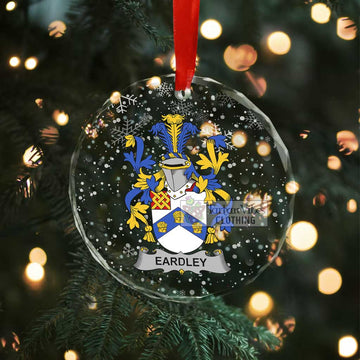 Eardley Irish Clan Christmas Glass Ornament with Coat of Arms