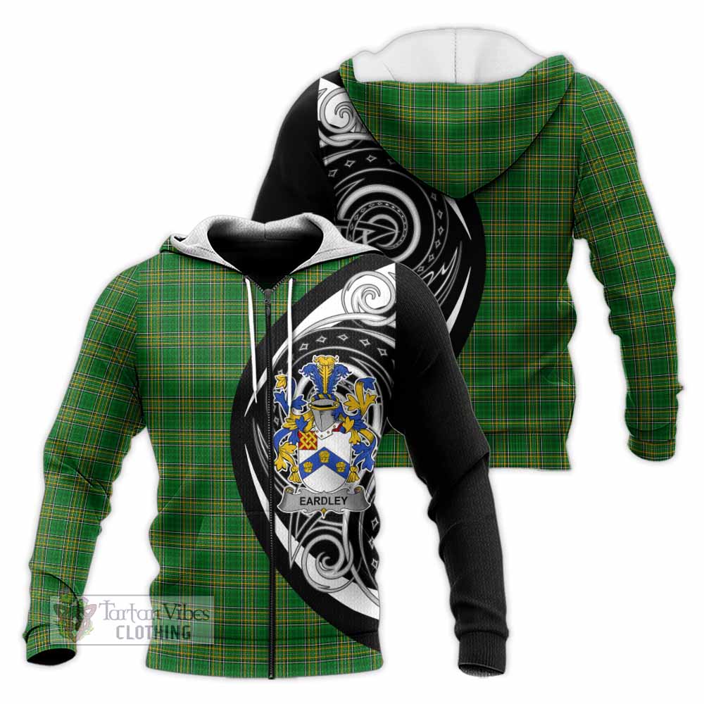 Eardley Irish Clan Knitted Hoodie Celtic Circle Style Unisex Knitted Zip Hoodie - Tartan Vibes Clothing