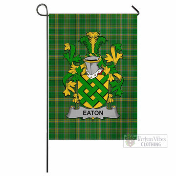 Eaton Irish Clan Tartan Flag with Coat of Arms