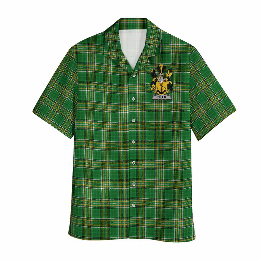 Echlin Irish Clan Tartan Hawaiian Shirt with Coat of Arms Kid - Tartan Vibes Clothing
