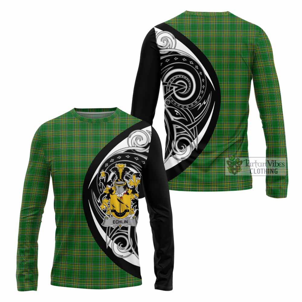 Echlin Irish Clan Long Sleeve T-Shirt Celtic Circle Style - Tartan Vibes Clothing