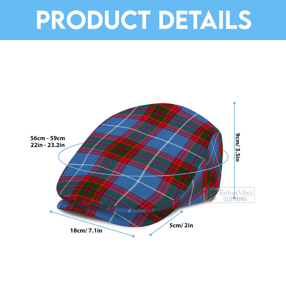 Edinburgh City Tartan Jeff Cap, Tartan Flat Cap - Tartan Vibes Clothing