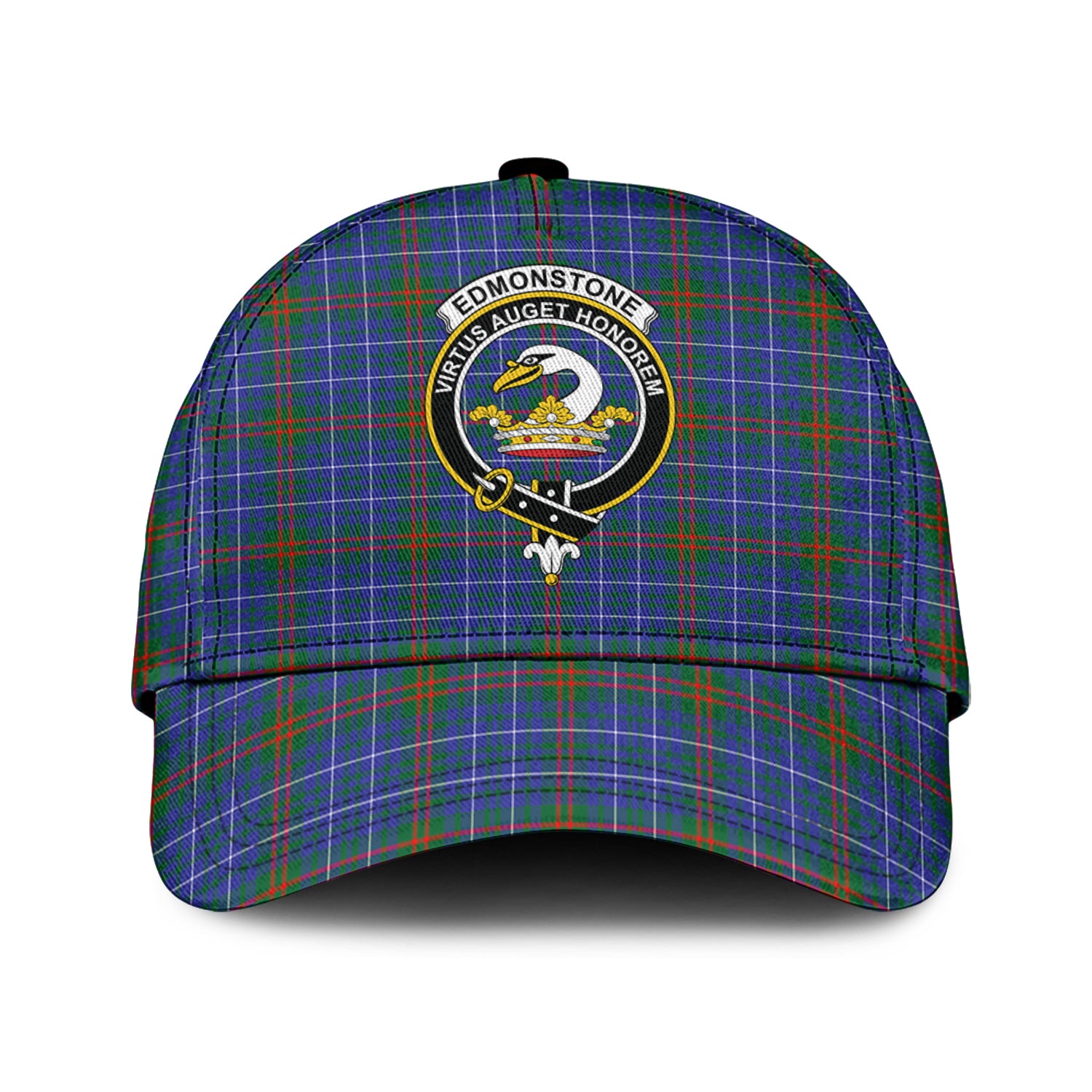 Edmonstone Tartan Classic Cap with Family Crest Classic Cap Universal Fit - Tartan Vibes Clothing