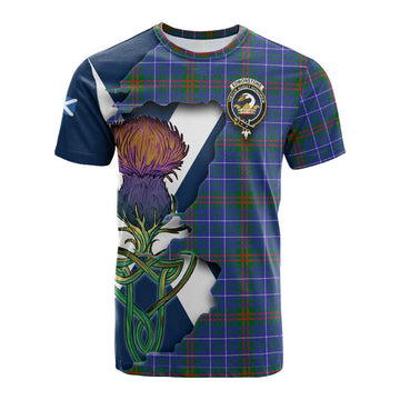 Edmonstone Tartan Family Crest Cotton T-shirt Scottish Thistle Celtic Inspired Kid's Shirt - Tartan Vibes Clothing