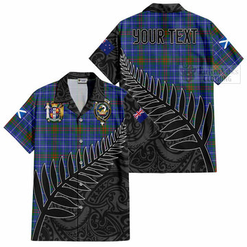 Edmonstone Crest Tartan Hawaiian Shirt with New Zealand Silver Fern Half Style Kid - Tartan Vibes Clothing