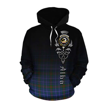 Edmonstone Tartan Cotton Hoodie Featuring Alba Gu Brath Family Crest Celtic Inspired Pullover Hoodie XS - Tartan Vibes Clothing