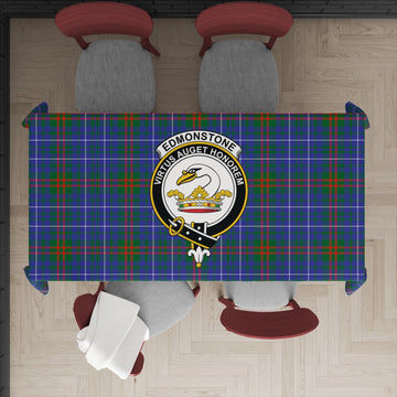 Edmonstone Tartan Tablecloth with Family Crest