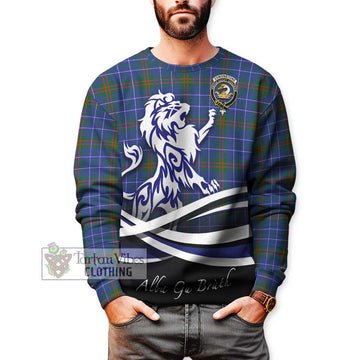 Edmonstone Tartan Sweatshirt with Alba Gu Brath Regal Lion Emblem