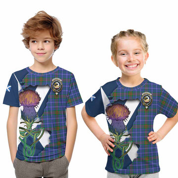 Edmonstone Tartan Family Crest Kid T-Shirt Scottish Thistle Celtic Inspired Youth XL Size14 - Tartan Vibes Clothing