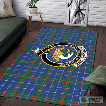 Edmonstone Tartan Area Rug with Family Crest