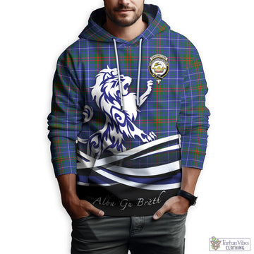 Edmonstone Tartan Hoodie with Alba Gu Brath Regal Lion Emblem