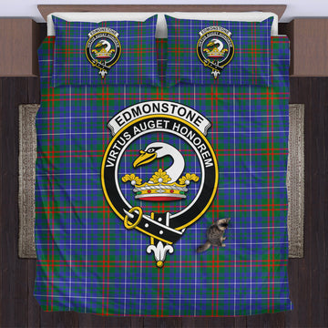 Edmonstone Tartan Bedding Set with Family Crest