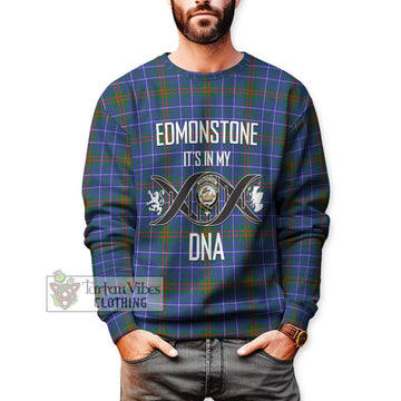 Edmonstone Tartan Sweatshirt with Family Crest DNA In Me Style