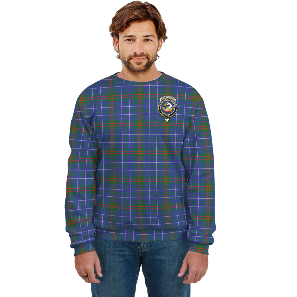 Edmonstone Tartan Sweatshirt with Family Crest Unisex - Tartan Vibes Clothing