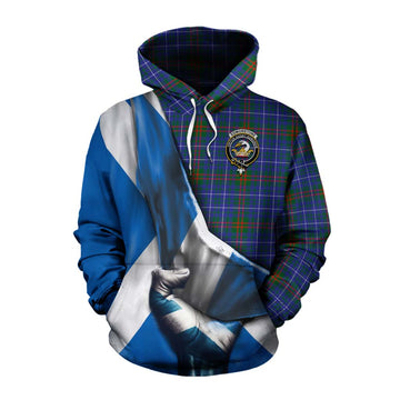 Edmonstone Tartan Cotton Hoodie with Family Crest Scotland Patriotic Style Pullover Hoodie XS - Tartan Vibes Clothing