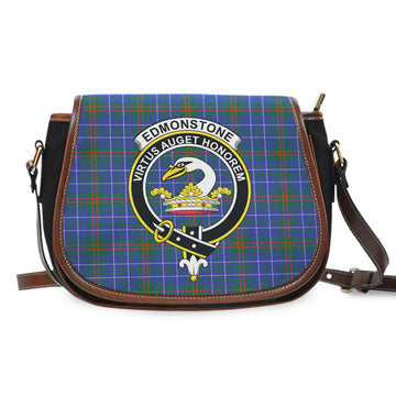 Edmonstone Tartan Saddle Bag with Family Crest