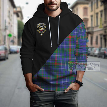 Edmonstone Tartan Hoodie with Family Crest and Military Logo Style