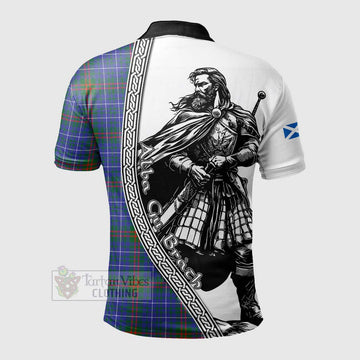 Edmonstone Tartan Clan Crest Polo Shirt with Highlander Warrior Celtic Style