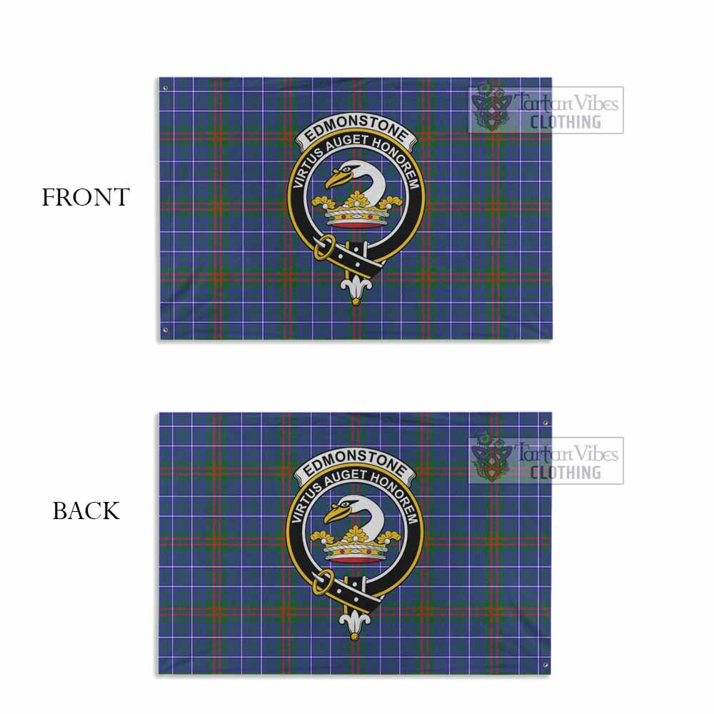 Edmonstone Tartan House Flag with Family Crest - Tartan Vibes Clothing