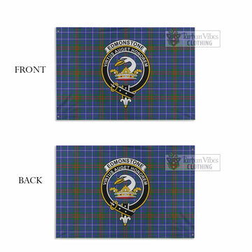 Edmonstone Tartan House Flag with Family Crest