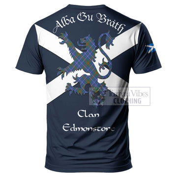 Edmonstone Tartan Lion Rampant T-Shirt Proudly Display Your Heritage with Alba Gu Brath and Clan Name