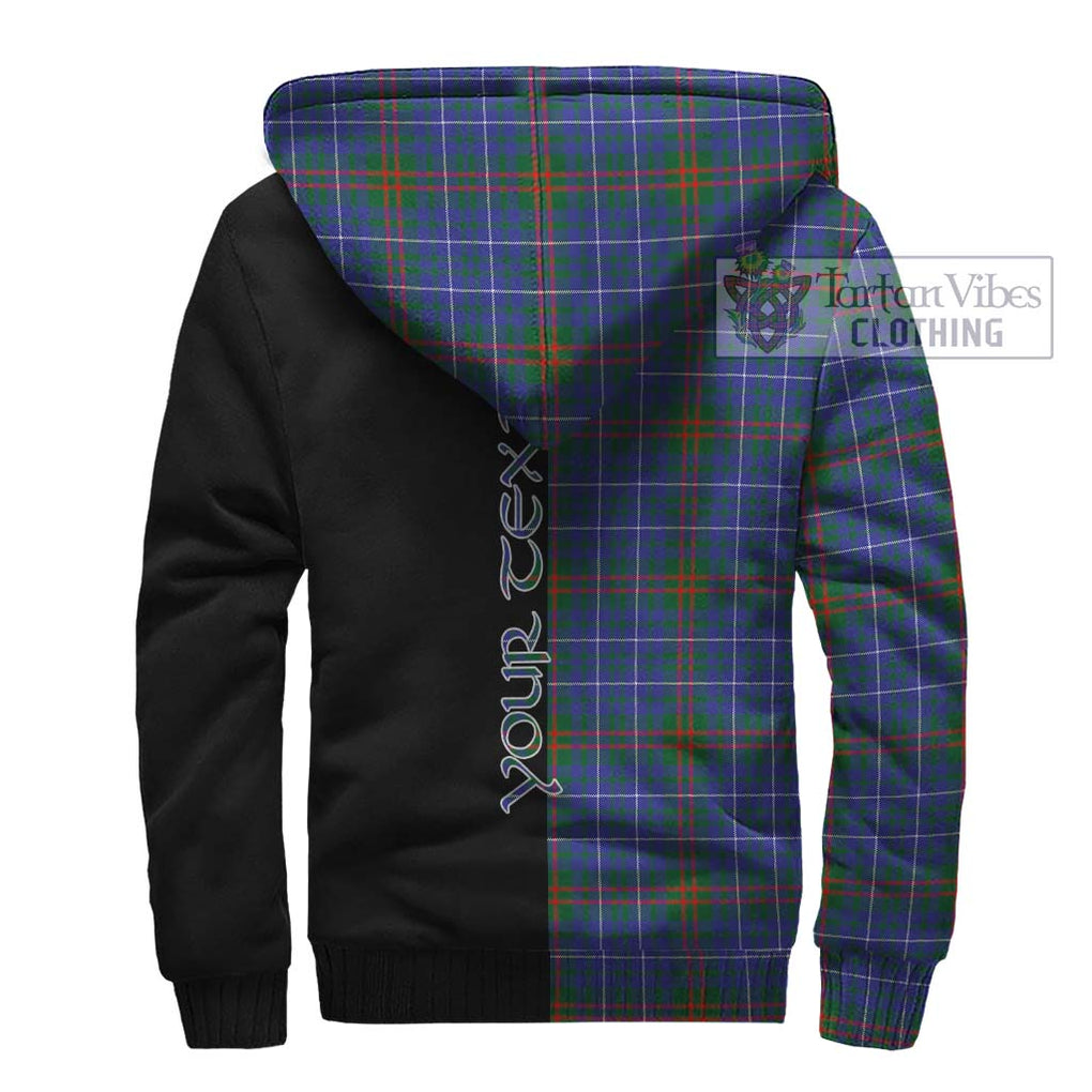 Edmonstone Tartan Sherpa Hoodie with Family Crest and Half Of Me Style - Tartanvibesclothing Shop