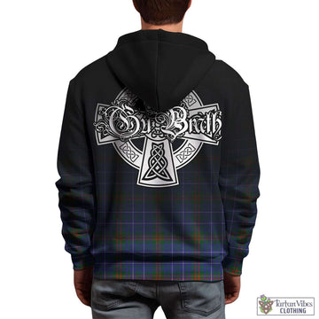 Edmonstone Tartan Hoodie Featuring Alba Gu Brath Family Crest Celtic Inspired