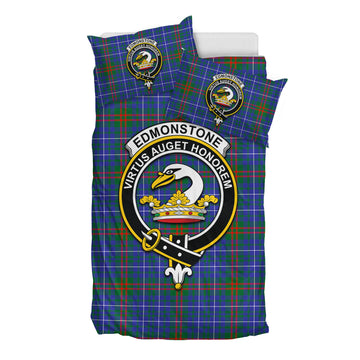 Edmonstone Tartan Bedding Set with Family Crest